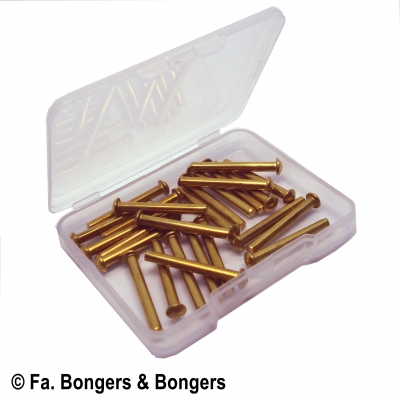 25 bolkopklinknagels messing 3x25 mm