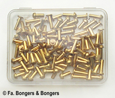 100 messing klinknageltjes assorti