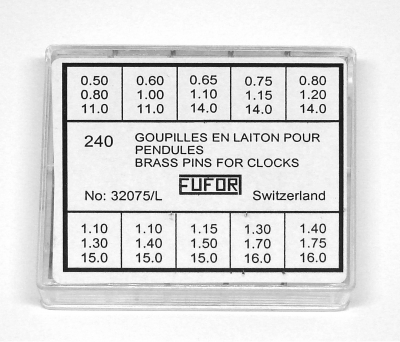 240 stuks conische voorsteekstiften, messing. 