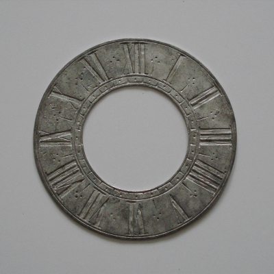Tinnen cijferring voor bv. éénwijzerklok Ø 14.7 cm
