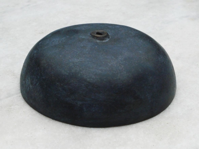 Bronzen comtoise bel, plat model, Ø ca. 11,5 cm