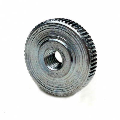 Gekartelde moer - STAAL - voor vouw-, banjo- of harpslinger Ø 12 mm