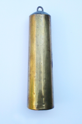 Messing gewicht voor Friese klok. 3657 gr.