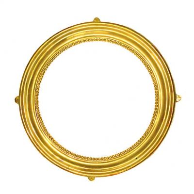 Messing parelrand lunette voor comtoise 27 cm.