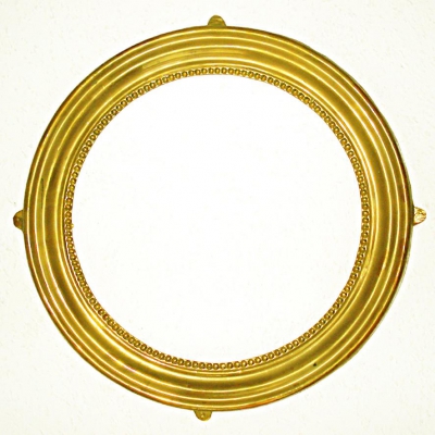 Messing parelrand lunette voor comtoise 30 cm.