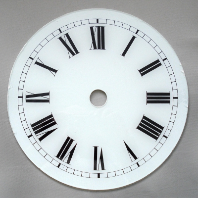 Wijzerplaat, achterglasschildering, Ø 26,7 cm