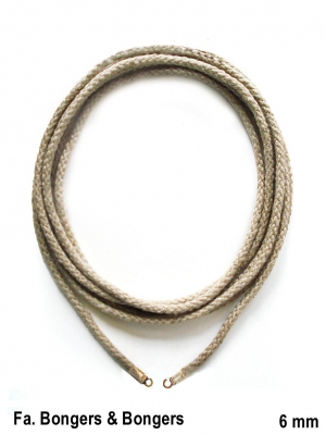 Eindloos touw, gevlochten, voor Engelse klokken. 6 mm.