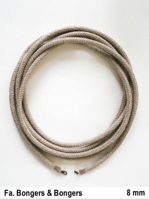 Eindloos touw, gevlochten, voor Engelse klokken. 8 mm.