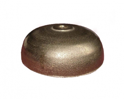 Gegoten bel, diameter ca. 70 mm.