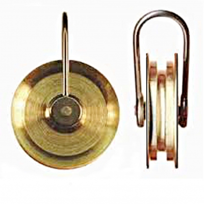 Katrol - messing - voor ketting.