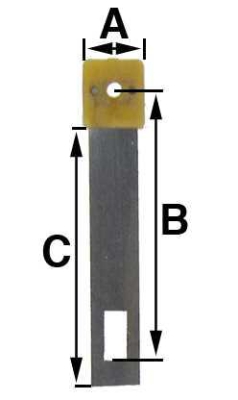 Slingerveer met geponst extensie-vierkant. Type 1/5