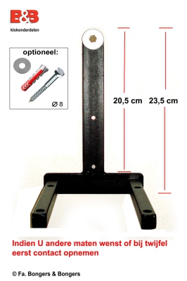 Maatwerk stalen klokkenstoel voor lantaarnklokken. 