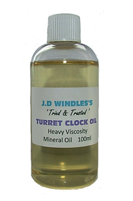 100 ml. J.D. Windles’s Turret Klokolie. Viscositeit: hoog. 