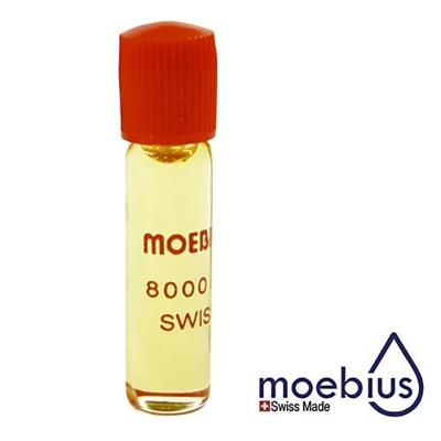 Moebius 8000. Voor pols en zakhorloges/ Swiss made. 1 ml.