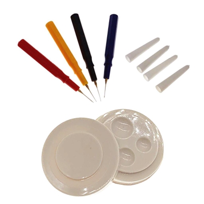 Set van 4 horloge-oliegevers, compleet met oliecup met 3 oliereservoirs.