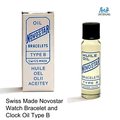 Novostar olie voor pols- en zakhorloges. Swiss made.