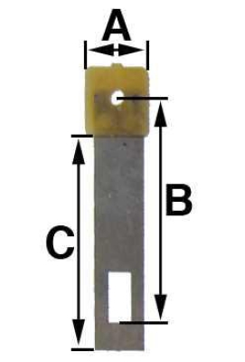  Slingerveer met geponst extensie-vierkant. Type 1/5