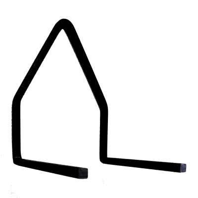 Luxe lantaarn-/ Luikse klokstoel (diepe dragers), zwart gelakt 