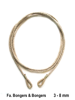 Gevlochten klokkentouw met afgebesselde lussen.