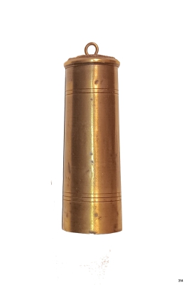 314 - Messing gewicht voor o.m. Friese klok. 1322 gr.