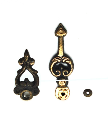 Wijzerset van gegoten messing voor Zaanse klok