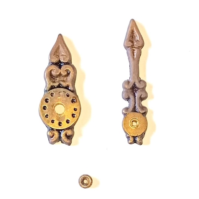 Wijzerset van gegoten messing voor Zaanse klok