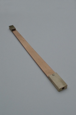 Slingerveer 125 mm. cpl. met blokjes voor friese staartklok. Met schroefdraad.