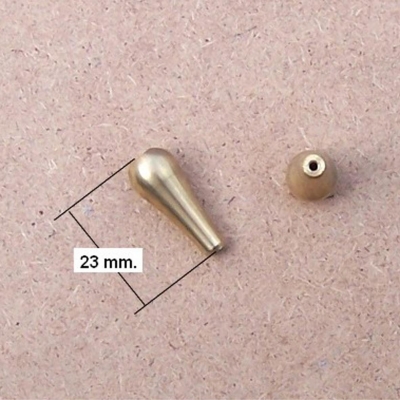 Slingerlens massief messing (peermodel) voor slinger van schippertje