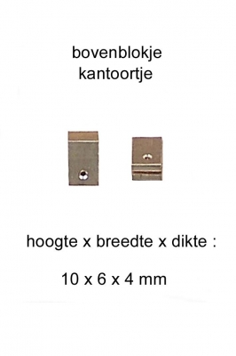 Bovenblokje voor de slingerveer kantoortje