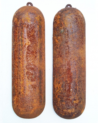 Stel comtoise maandloper gewichten/ gewichten Engelse staande klok.