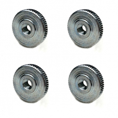 Gekartelde moer - STAAL - voor vouw-, banjo- of harpslinger Ø 12 mm.