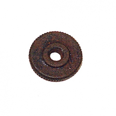 Gekartelde moer - STAAL - voor vouw-, banjo- of harpslinger Ø 12 mm. Antique finish.